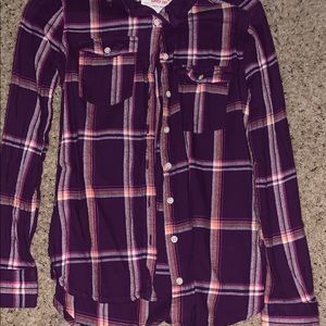 Multi colored purple flannel